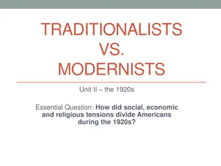 Social Divisions in 1920s America: Traditionalists vs. Modernists