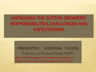 Unpacking the Cotton Growers' Responsibilities, Challenges, and Expectations