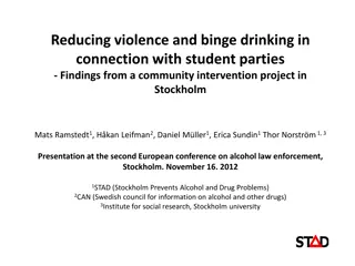 Community Intervention Project in Stockholm to Reduce Violence and Binge Drinking at Student Parties