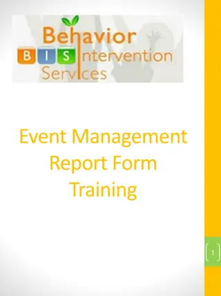 Event Management Tracking Forms (EMTs) in Agency Operations