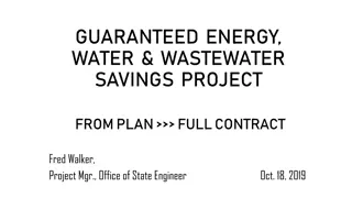 Guaranteed Energy, Water, and Wastewater Savings Projects