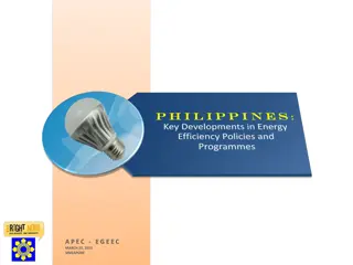 Energy Efficiency Policies and Programs in the Philippines