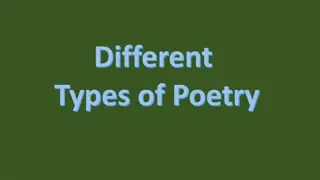 Explore Various Types of Poetry in Today's Lesson