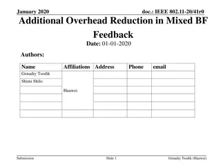 Techniques for Additional Overhead Reduction in Mixed Beamforming Feedback