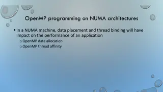 OpenMP Programming on NUMA Architectures