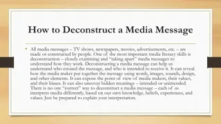 Deconstructing Media Messages: Key Concepts and Techniques