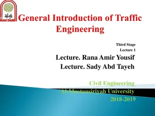 Traffic Engineering Studies in Civil Engineering