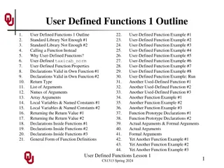 Understanding User-Defined Functions in Programming