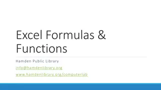 The Power of Excel Formulas and Functions