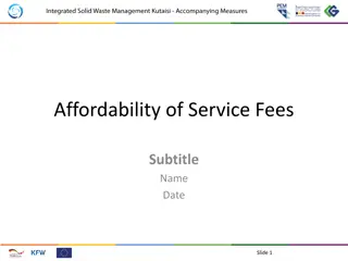 Affordability of SWM Service Fees