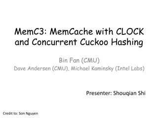 Enhancing Key-Value Storage with MemC3 and Cuckoo Hashing