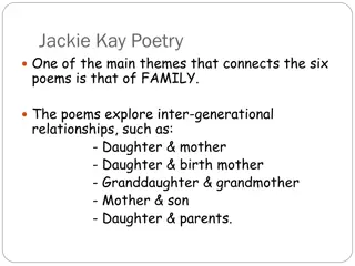 Exploring Family Relationships in Jackie Kay's Poetry