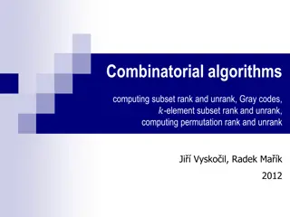 Combinatorial Algorithms for Subset and Permutation Ranking