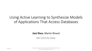 Active Learning for Database Application Model Synthesis