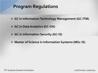 Graduate Programs Overview in Information Technology Management