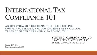 International Tax Compliance Overview: Forms, Troubleshooting Issues, and Navigating Green Card and Visa Residents