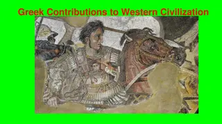 Greek Contributions to Western Civilization