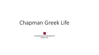 Overview of Chapman Greek Life Membership and Demographics