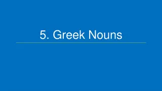 Greek Noun Inflection and Cases