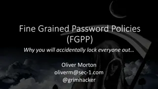 Fine-Grained Password Policies in Active Directory