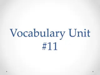 Vocabulary Unit #11 Words and Definitions