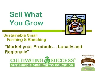 Sustainable Small Farming & Ranching: Direct Marketing Strategies