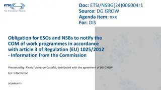 Notification Obligations for ESOs and NSBs under EU Regulation 1025/2012