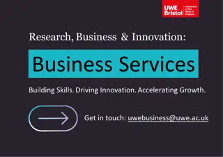 UWE Bristol Business Services and Innovation Overview