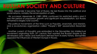 Transformation of Russian Society and Culture in the 19th Century