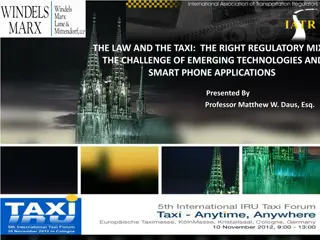 The Law and the Taxi: The Right Regulatory Mix in the Age of Emerging Technologies