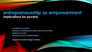 Entrepreneurship as Empowerment: Transforming Lives and Communities