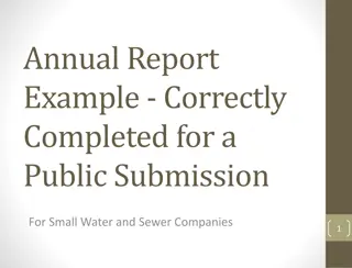 Comprehensive Guide for Completing Annual Reports for Small Water and Sewer Companies