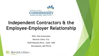 Independent Contractors and the Employee-Employer Relationship