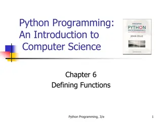 Introduction to Defining Functions in Python Programming