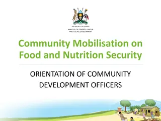 Community Mobilisation on Food and Nutrition Security: Orientation Program for Development Officers