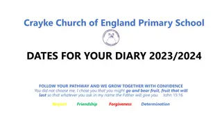 Crayke Church of England Primary School Diary Highlights 2023/2024