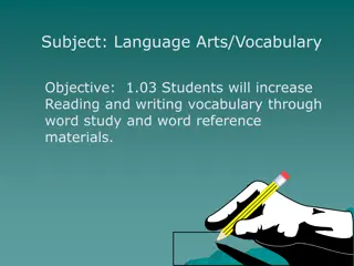 Vocabulary Building Lesson Plan for Language Arts