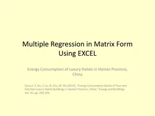 Multiple Regression Analysis of Energy Consumption in Luxury Hotels - Hainan Province, China