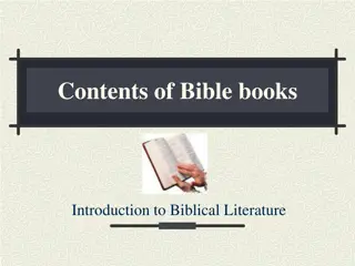 Introduction to Historical Books of the Bible: Genesis to Joshua