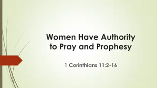 Women's Authority to Pray and Prophesy in 1 Corinthians 11:2-16