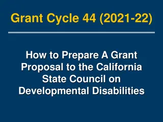 Guide to Crafting a Successful Grant Proposal for California State Council on Developmental Disabilities