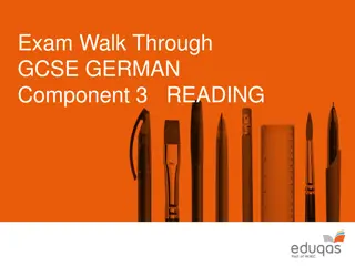 GCSE German Reading Exam Walk Through