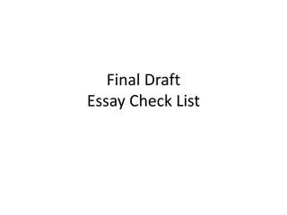 Ultimate Essay Final Draft Checklist