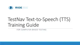 Guide to TestNav Text-to-Speech (TTS) Controls for Computer-Based Testing