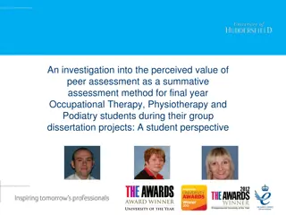 Perceived Value of Peer Assessment in Inter-professional Research Projects