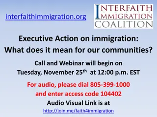 Executive Action on Immigration: Implications for Communities