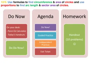 Circles: Formulas for Circumference, Area, and Proportions for Arc Length and Sector Area