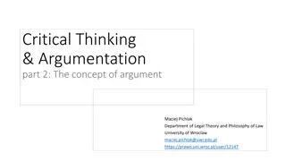 Understanding the Concept of Argumentation and Critical Thinking