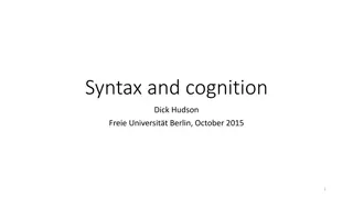 Evolution of Syntactic Theory: From Psychology to Cognition