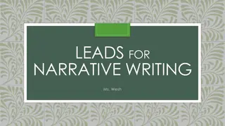 Effective Leads for Engaging Narrative Writing